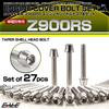 Z900RS/CAFE Engine Cover Bolt Set 27 Pieces Tapered Shell Head Silver