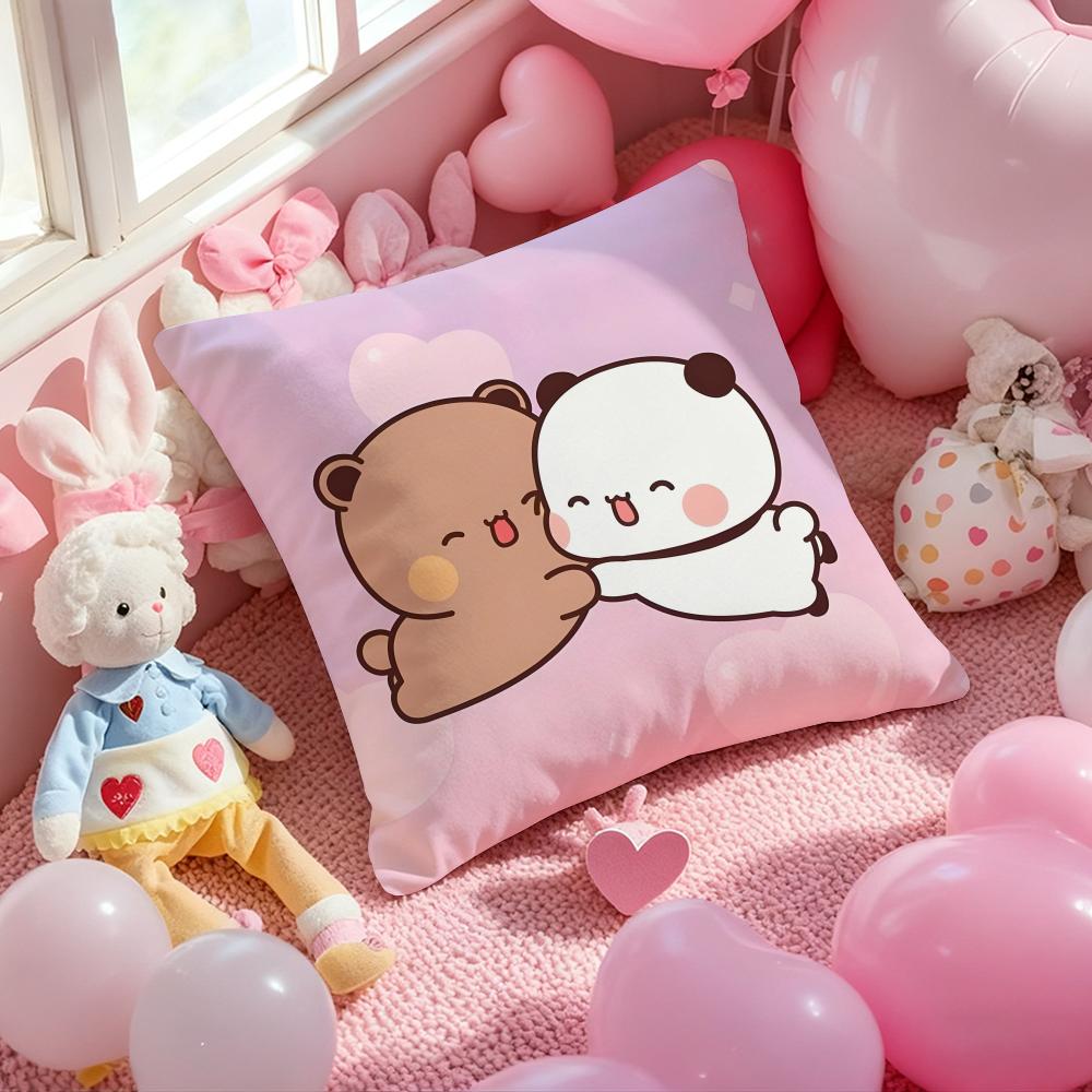 Panda Bubu And Dudu Cushion Cover Pattern Printed Pillowcase for Living Room Sofa Cushion Cover & Bedroom Decor