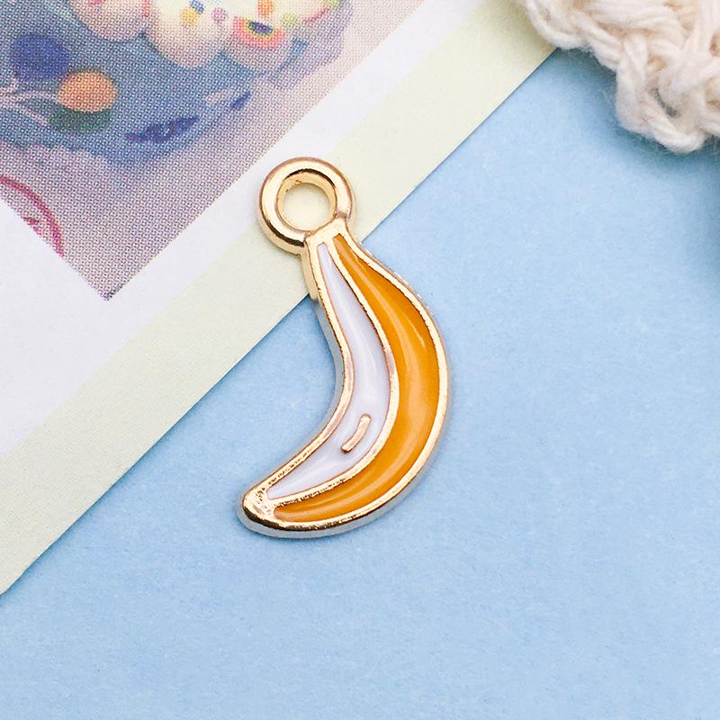3D Fruit Drip Oil Alloy Pendants: Cherry, Watermelon, Grape Charms - Mixed 20K Gold
