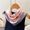 Cartoon Dog Print Women Square Scarf 70x70cm Silk Scarf Cute Shawl  Fashion Accessory