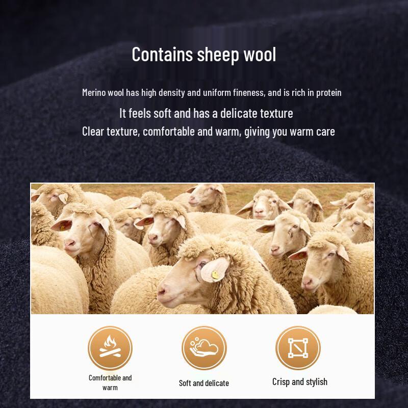 Septwolves Men's Winter Wool Blend Lapel Jacket