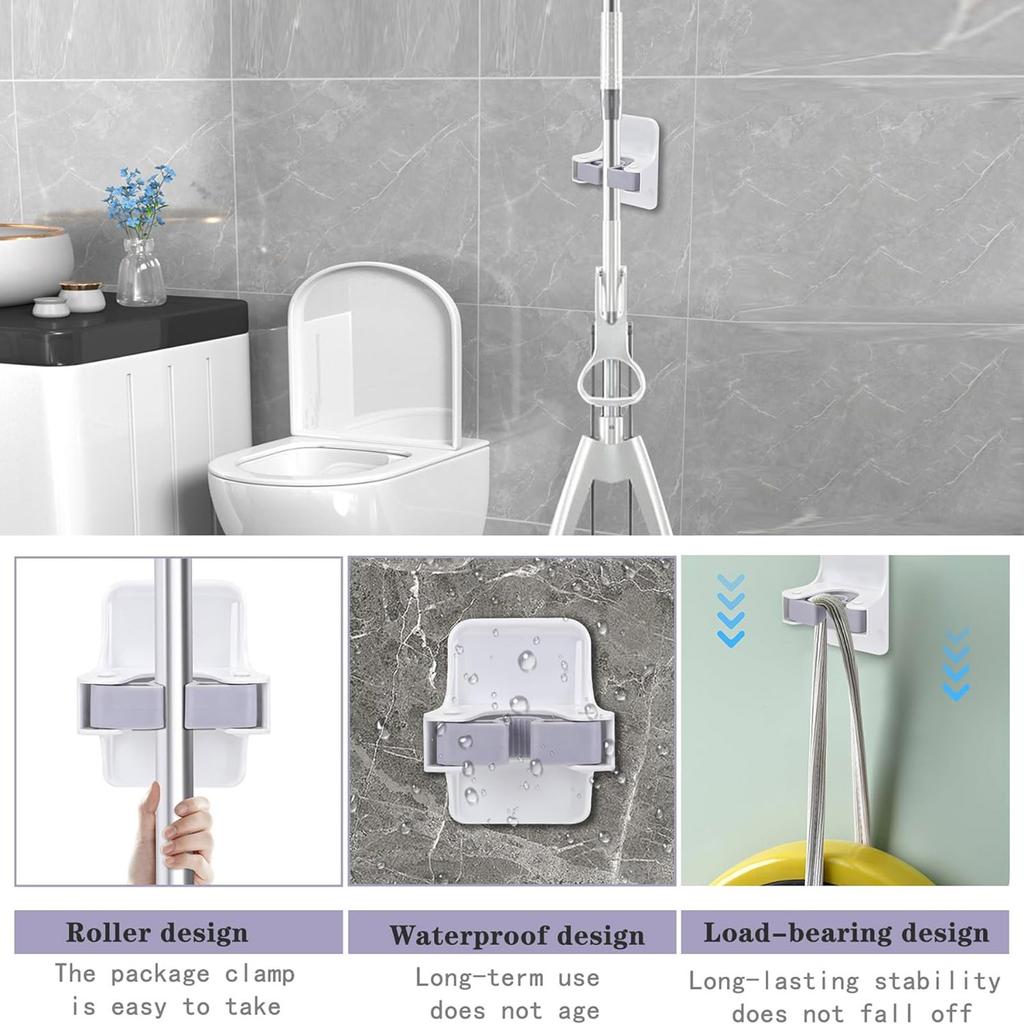 Nástěnný stojan Nástěnný stojan Nástěnný stojan na prádlo Nástěnný stojan na mop Camping Essentia Home Storage Nástěnný stojan na mop