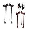 1 Pair Trendy Cute Children'S Wig Braid Bow Knot Sphere Head Hair Clip Double Ponytail Wig Fried Dough Twists Braid Female Use