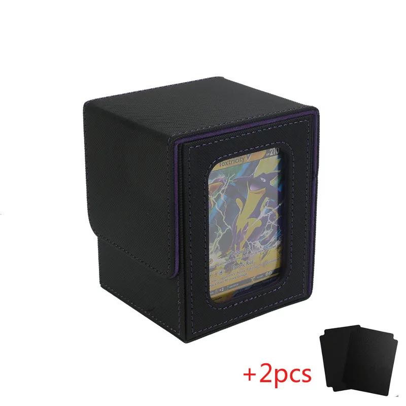 Window Card Deck Box Trading Card Storage Box Game Card Carrying Organizer Card Stacking Case for MTG PKM Sports Baseball Cards