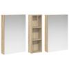Bathroom Cabinet Set 3 Pcs 100 X 10.5 X 60.5 Cm Particleboard