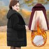 Cotton-padded Women's Mid-length Winter Jacket, Thick Padded Jacket, Western Style, Large Size, Middle-aged Down Padded Jacket, Women