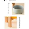 Antypoślizgowy Ceramiczny Zestaw Miseczek dla Zwierząt Podwyższony Drewniany Zestaw Podwójnych Misek Duża Pojemność Akcesoria do Karmienia Psów Kotów