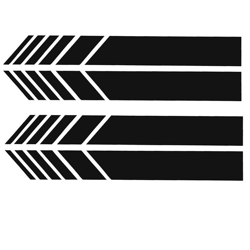 4 PCS Rearview Mirror Carbon Fiber Style Sticker Stripe Decal Car Accessories