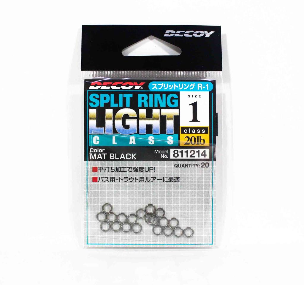 Decoy R-1 Split Rings Light Class Black Size 1 (1214)