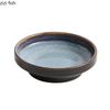 Kiln Changes High Footed Snack Plate Ceramic Dessert Plate Appetizer Plate Seasoning Dish Hotel Molecular Cuisine Tableware