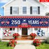250th Anniversary Banner 6.5x1.5ft 250 Years of Freedom American Patriotic Decoration