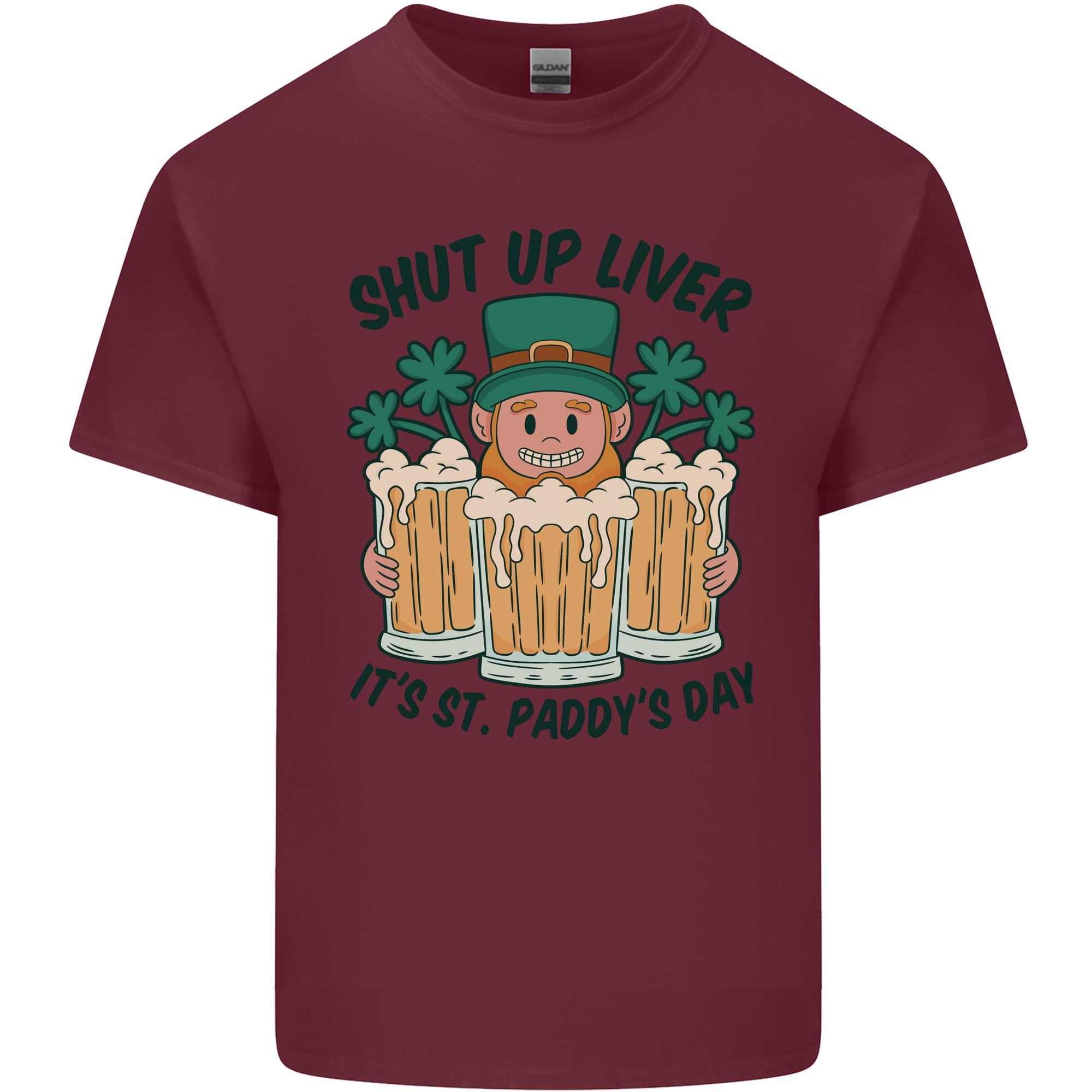 St Patricks Day Shut Up Liver Beer Alcohol Funny Unisexs Light Cotton TShirt S