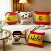 Espana SSpain Flag Cotton Linen Square Pillow Covers Home Decor Gifts