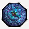Cybernetic Mantis Glass pattern umbrella, portable and foldable design, 8 ribs, a casual accessory for Halloween, Christmas, and birthday gifts.
