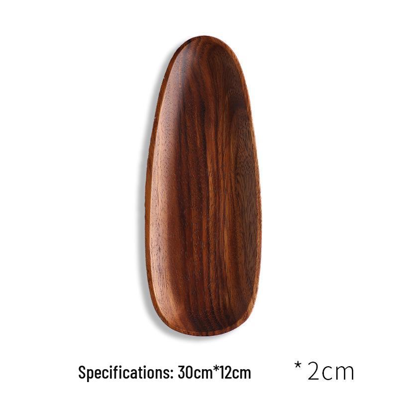 Tavă versatilă din lemn de nuc japonez – Ideală pentru servirea ceaiului, fructelor sau pizzei în hoteluri