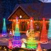 1.5M 2.1M APP & Remote Control Lighted Christmas Tree Cone Tree with Star Topper Outdoor DIY Color Lighted Christmas Tree Light