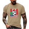 Men's Basic Crew Neck Short Sleeve T Shirt Loose Fit Casual Summer Top Soccer Themed Graphic Print Comfortable Daily Wear