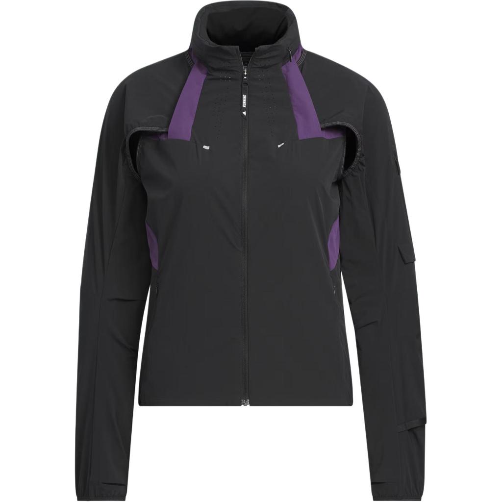 Adidas Breeze Run Reflective Print Removable Sleeve Running Sports Slim Jacket Women Jacket KF4923