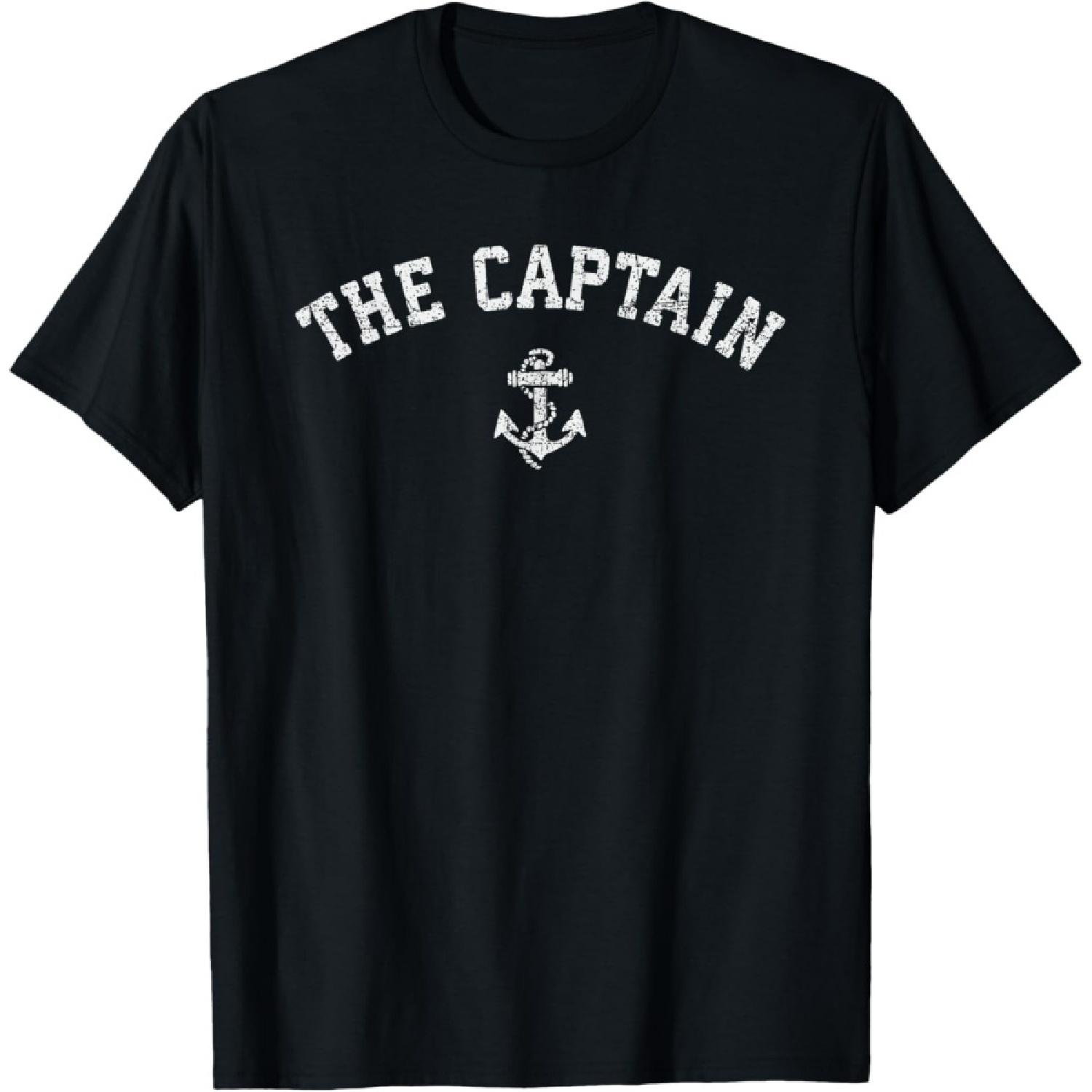 Vintage Captain T Shirt _ Old Retro Captain Boating Gift Tee T-Shirt S