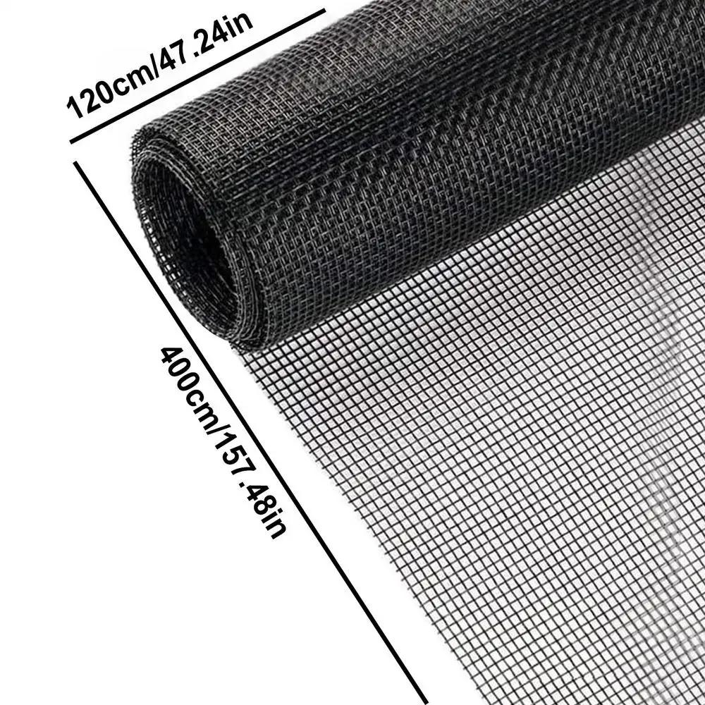 Window Screen Replacement Sliding Screen Replacement Kit 157x47 Inch Heavy-Duty Roll Sliding Door Repair Kit Pet Proof For Porch