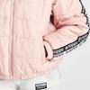 adidas Originals Letter Print Hooded Zip Long Sleeve Jacket Women Jacket Pink FJ6524