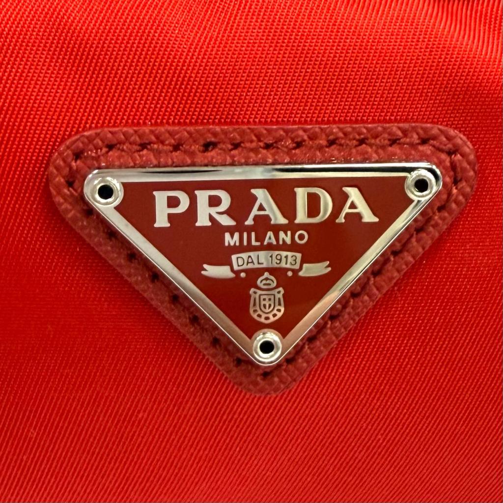 Pristine PRADA Re-Nylon Mini Pouch TriangleWith Logo Nylon 1NE175 Used