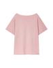 Seuteulaipeumagalin Lettering Pigment Off-Shoulder Vintage T-Shirt Pink