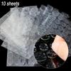 96pcs/box 4colors Glossy Glitter Cat Eye French False Nails Short Square Cat Eye Press On Nails Full Cover Acrylic Fake Nails &3
