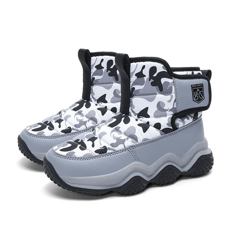 

Осенне-зимние детские зимние ботинки, длинные, пушистые, теплые, с нескользящей подошвой, износостойкие, детские, нескользящие, водонепроницаемые, для девочек, для зимних прогулок 39 чёрный/серый