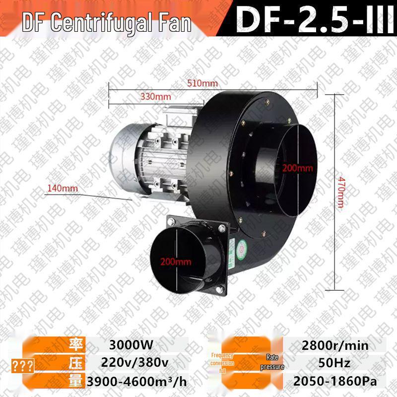 DF Multi-Blade Industrial Centrifugal Fan, 220V/380V, High-Temperature Resistant, Powerful Induced Draft Blower