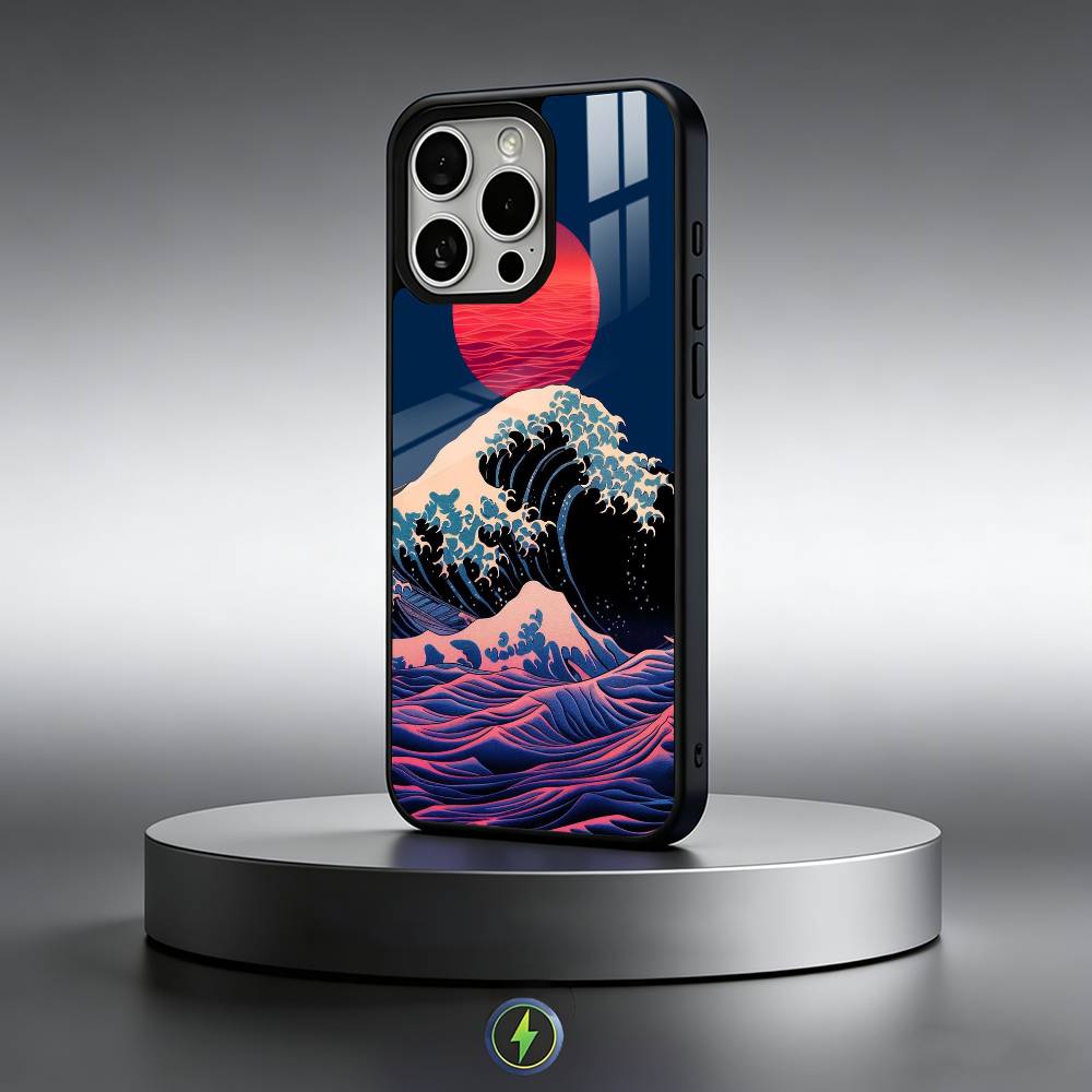 Japanese Ukiyo-e Ocean Waves  Phone Case For iPhone17,16,15,14,13,12,11 Plus,Pro Max Magnetic For Magsafe Wireless Charging