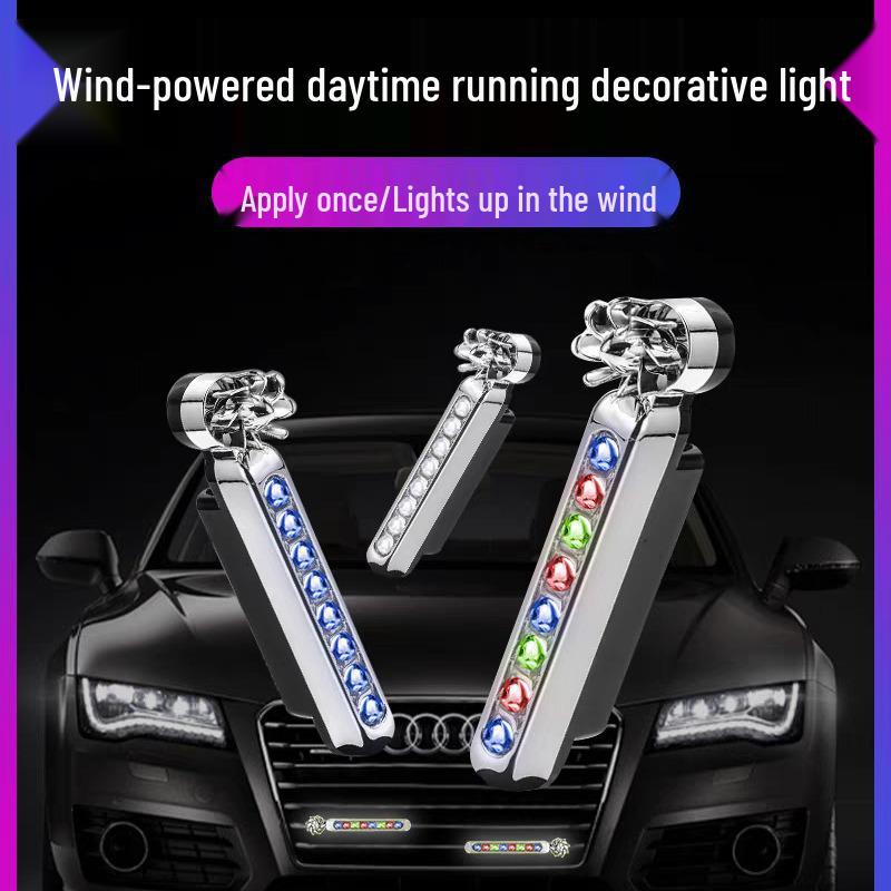 

Wind-Powered LED Daytime Running Lights for Cars – No Wiring Required Pair of Wind Power Lights синій