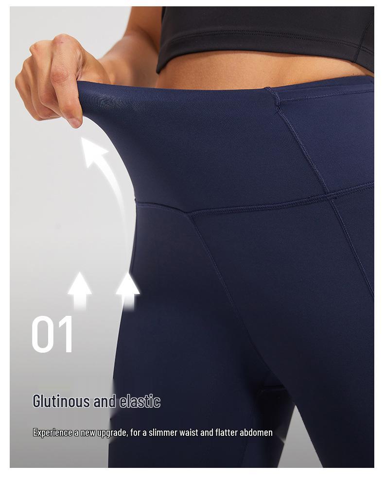 Fast & Free High-Waist Women's Yoga Pants for Running & Fitness - Peach Butt Lift, Elastic & Tight.