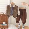 Kids Casual Long-Sleeve Set, Comfortable Daily Wear Outfits