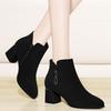 Fashion Chunky Heel Woman Short Shoes Zip With Tassels Booties Boot Large Size Warm High Quality Goth Fashion 2025 Ankle Boots for Women