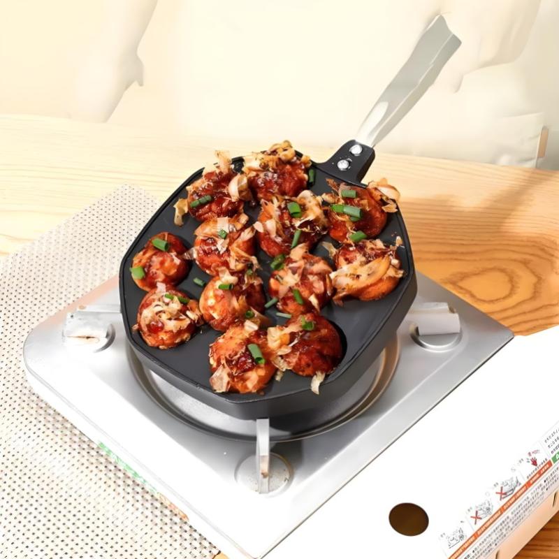 Takoyaki Pan Mold Takoyaki Maker Frying Pan Aluminum Alloy Non-Stick Baking Pan Cooking Pan Suitable For Octopus Ball Pancake Ca