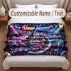 Music General Theme Soft Blanket Personalized Custom Name Text Print Warm Blanket Home Sofa Bedroom Decor
