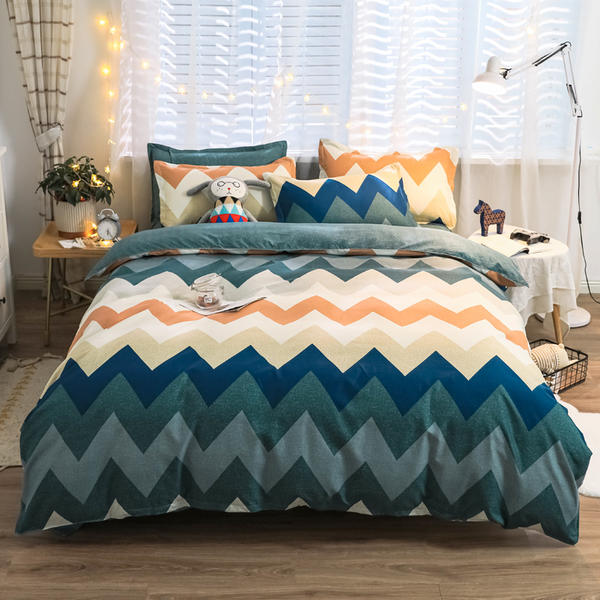 Bedding Set Printed Bed Linen Sheet Duvet Cover Single Double Queen ...
