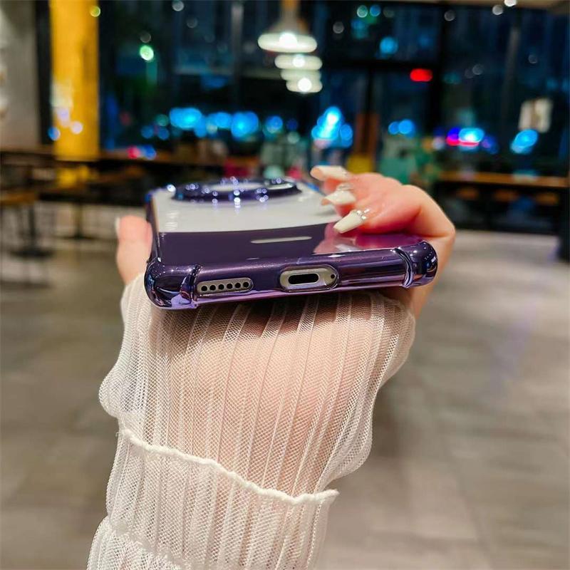 Luxury Electroplated Four Corner Anti Fall Phone Case For Huawei Mate 60 Mate 60 Pro Transparent TPU Shockproof Cover