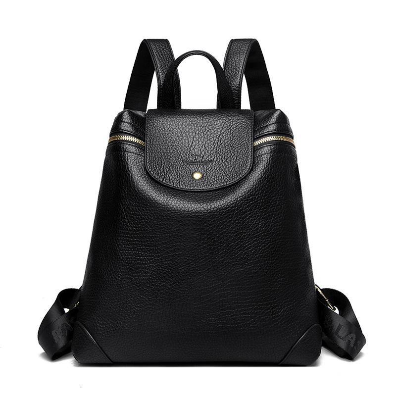 New Spring and Summer Fashion Large Capacity Genuine Leather Women's Bag Trendy Cowhide Backpack Women's Casual Backpack One Shoulder Crossbody
