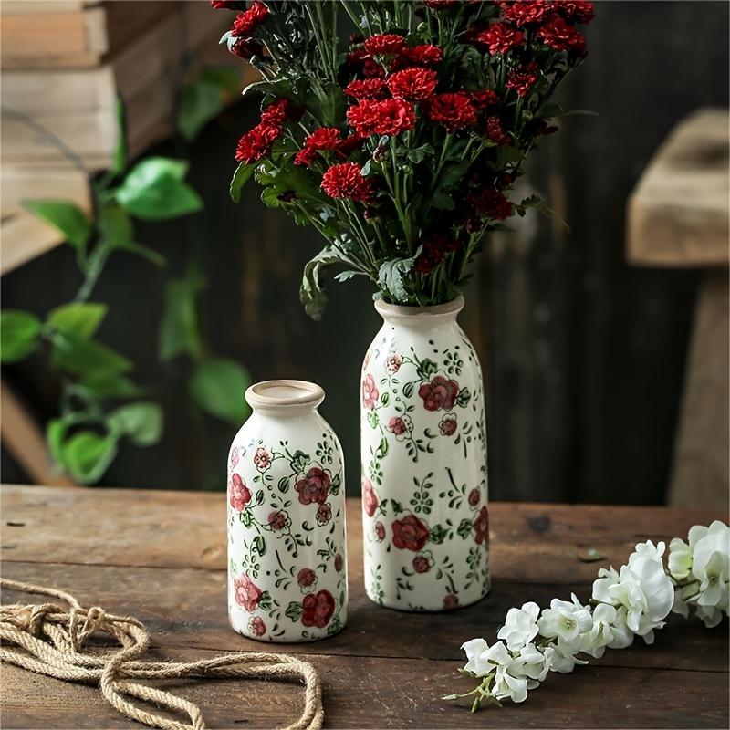 Retro Pastoral Ceramic Vase Home Furnished Ice Cracked Flower Pot Decorative Dry Flower Hydroponic Flower Arrangement Device