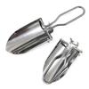 Outdoor Multi-function Folding Shovel Mini Stainless Steel Shovel Camping Fishing Digging Earthworm Shovel Flower Raising Shovel
