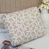 Floral Large Capacity Quilted Cotton Makeup Bag - Portable Japanese/Korean Style for Travel