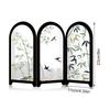 Design Cinese Stile Medio Antico Fiore Uccello Inchiostro Bambù Paravento Decorazione da Scrivania Tavolino Soggiorno Decor