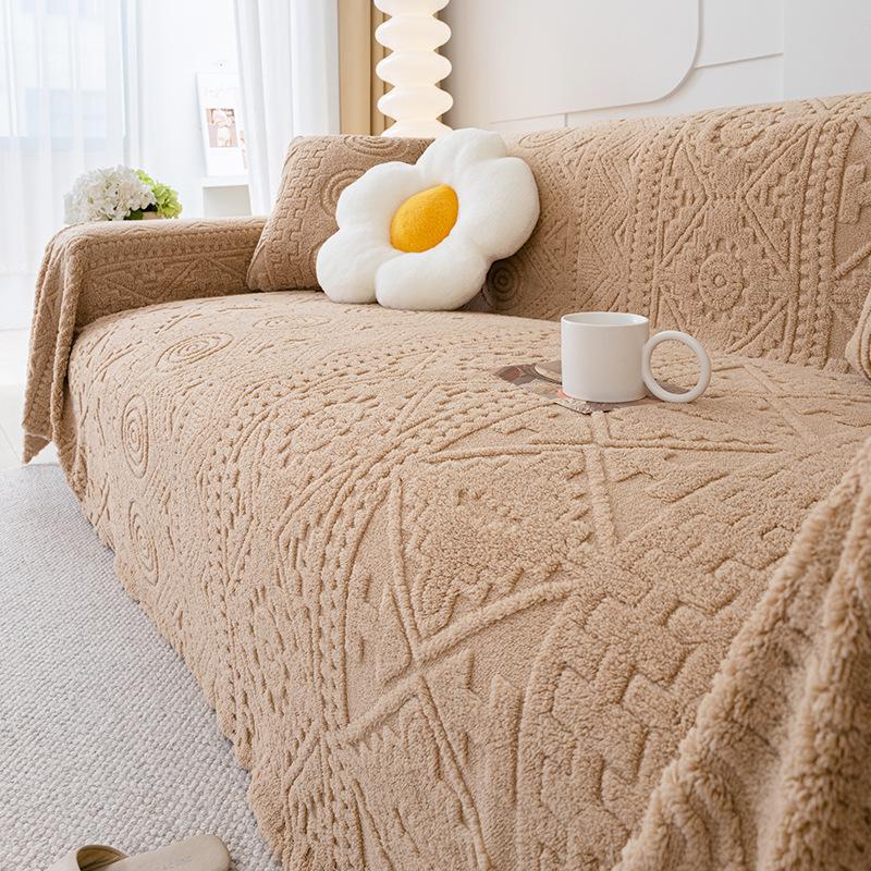 Simple Roman Holiday Plush Sofa Towel Living Room All-Inclusive Universal Dust Cover Nap Blanket Blanket