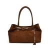 Autumn and winter suede underarm bag women's new trendy retro portable tote bag large-capacity commuter bag