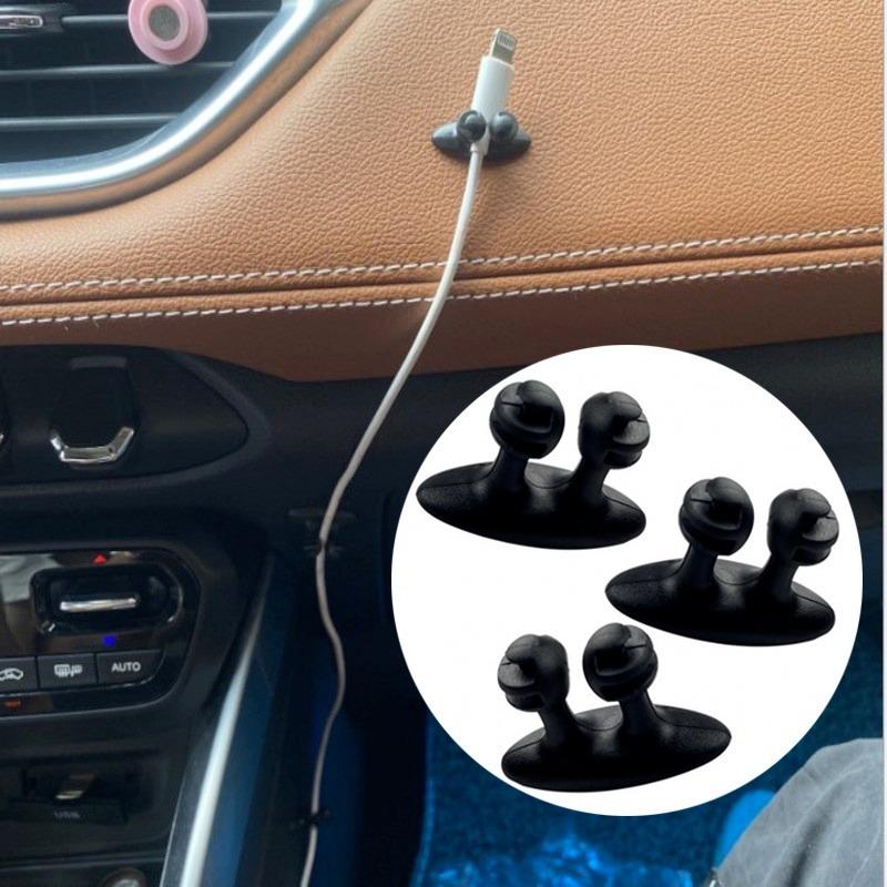 Car Dashboard Cable Manager Hook Headphone Line Data Wire Organizer  Phone Charging Cable Clamp Clips Holder Accessories