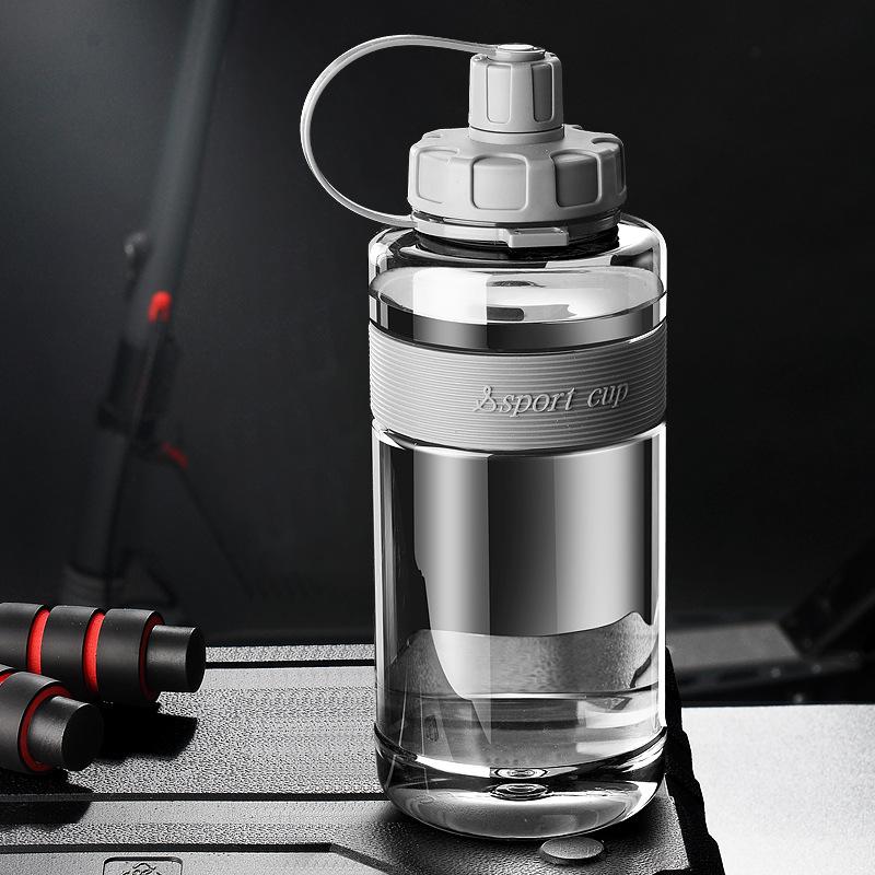 

Sports Fitness Large Capacity Water Cup Heat-resistant Outdoor Portable Healthy Material Sealed Leak Proof Straw Water Bottles 600ML