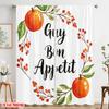 2pcs 2D Flat Printing Curtain Gourmet Apple Polyester Fabric Without Electricity Festive Curtains Perfect for Gold Wall Decor