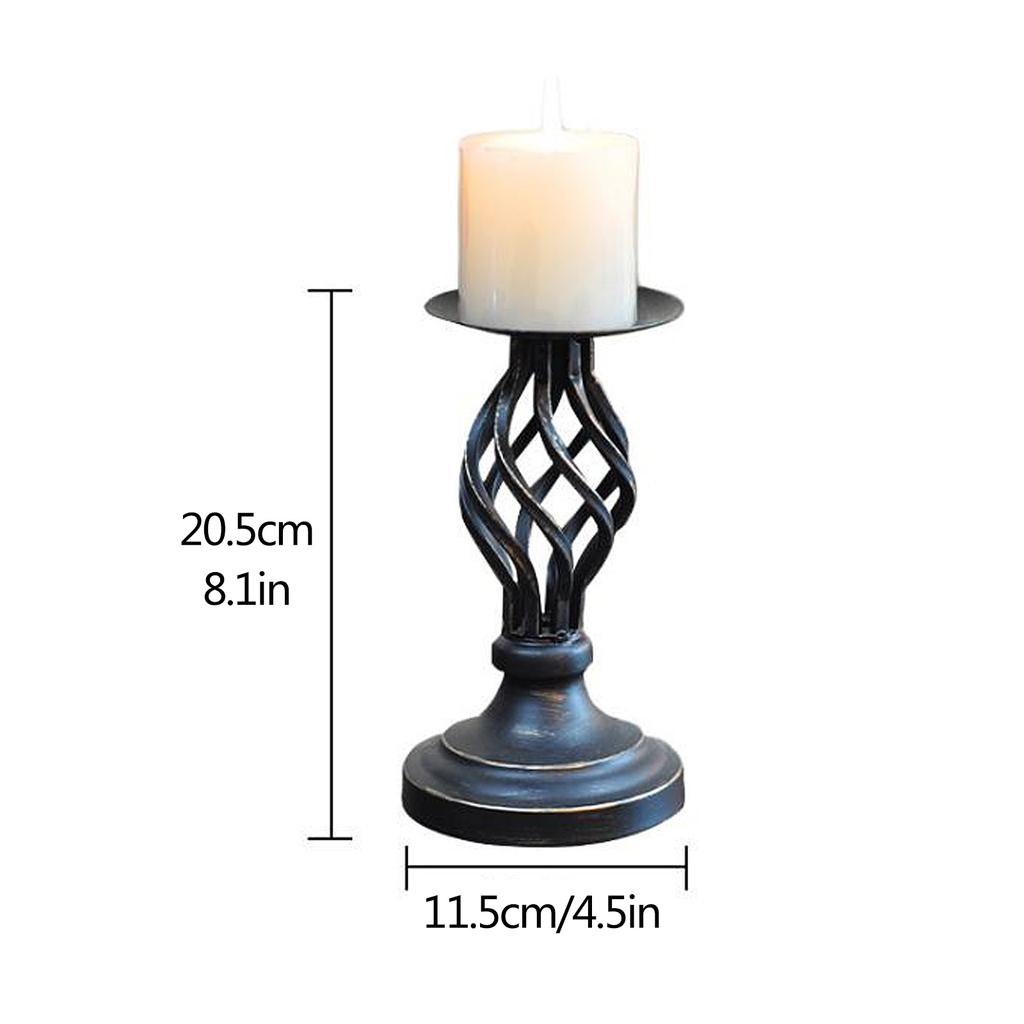 Large Geometric Spiral Candle Holder Electroplated Iron Art Decor
